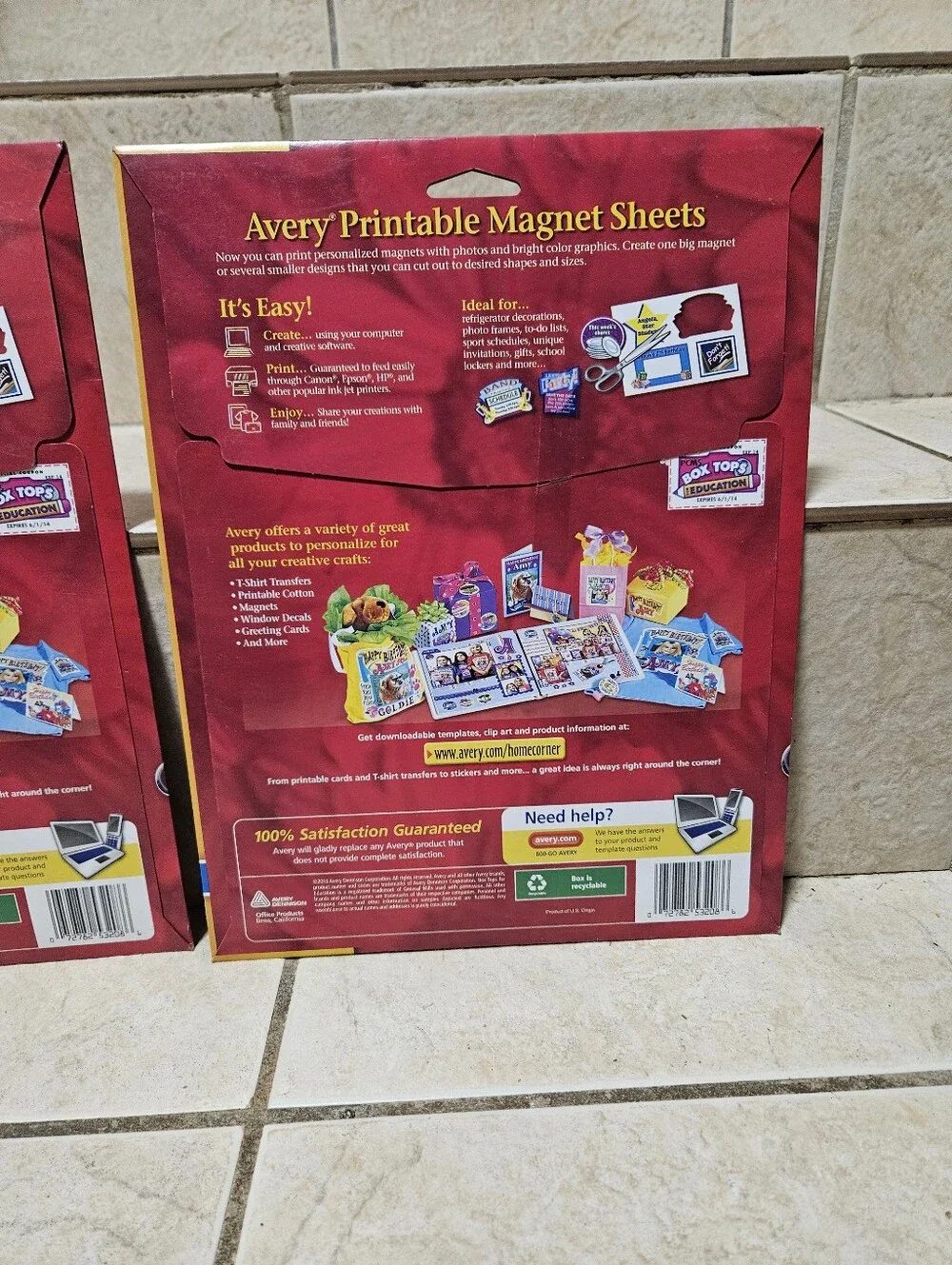 NEW Lot of 2 Avery 53208 Printable Magnet Sheets 8.5x11 White Inkjet 6 Total